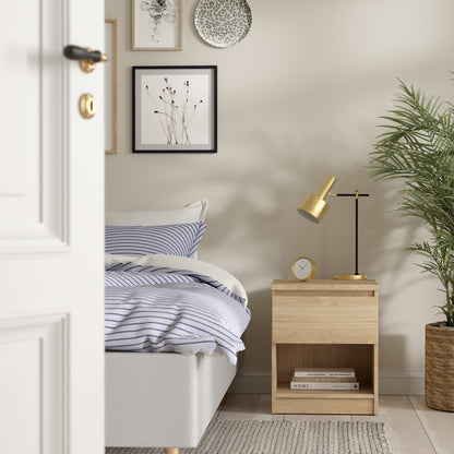 naia bedside 1 drawer 1 shelf in jackson hickory oak