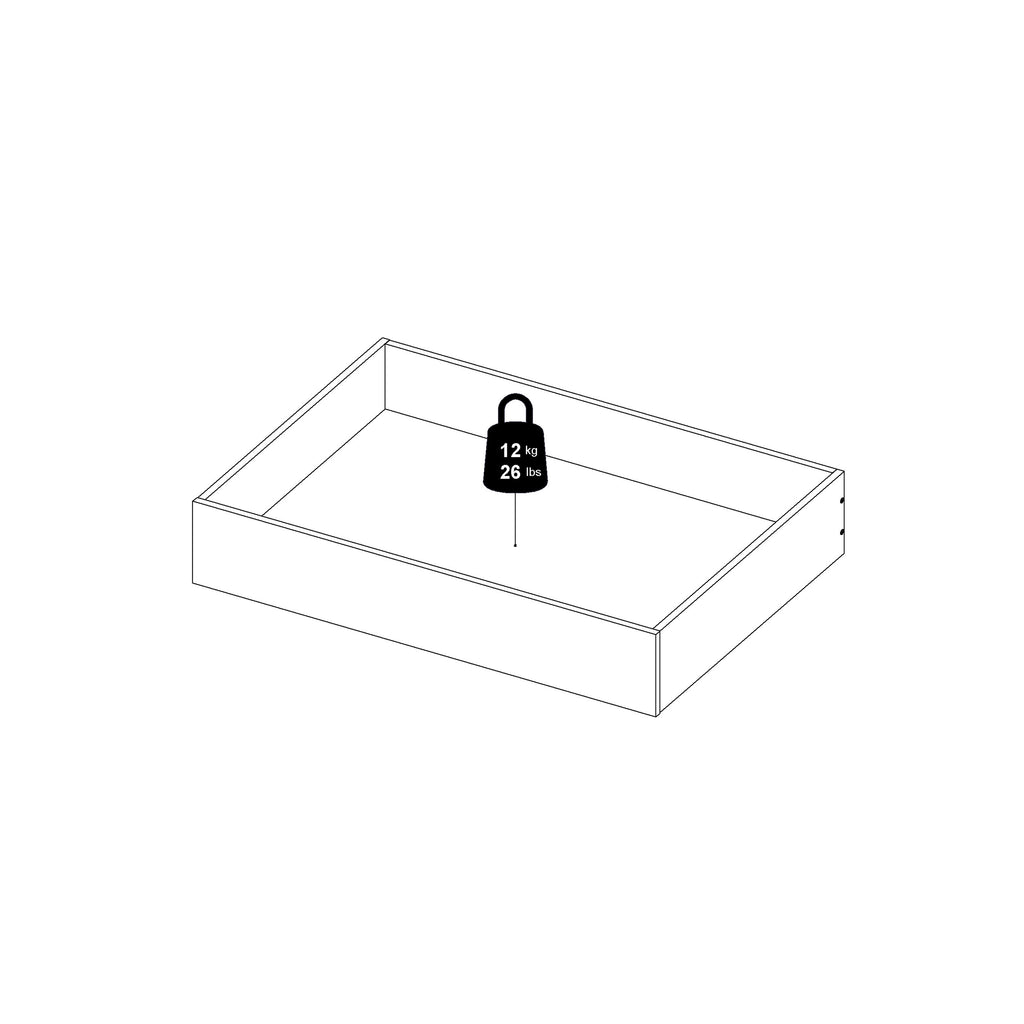 Naia set of 2 underbed drawers (for single or double beds) in white high gloss