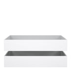 Naia set of 2 underbed drawers (for single or double beds) in white high gloss