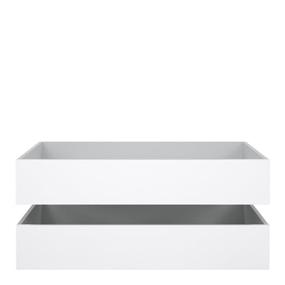 naia set of 2 underbed drawers (for single or double beds) in white high gloss
