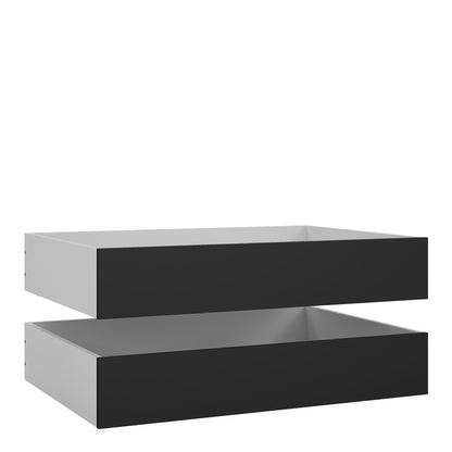 naia set of 2 underbed drawers (for single or double beds) in black matt