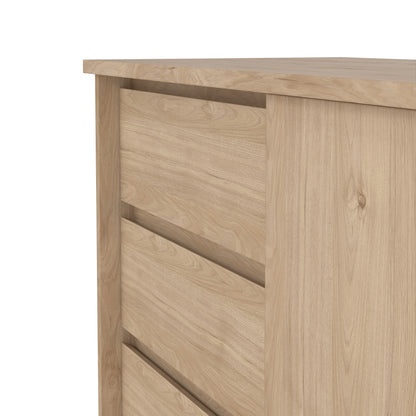 naia storage unit with 1 sliding door and 3 drawers in jackson hickory oak