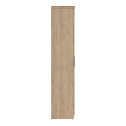 naia shoe cabinet with 4 doors 1 drawer in jackson hickory oak and black