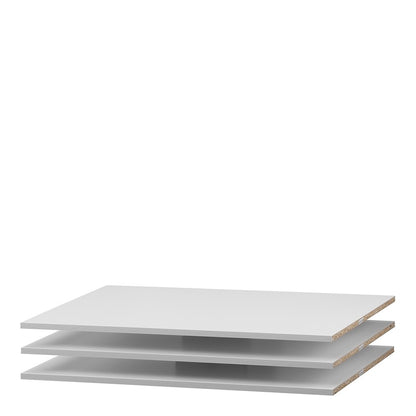 verona set of shelves - wide (for 180cm wardrobe) in white