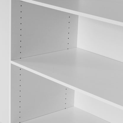 verona sliding wardrobe 180cm in white with white doors with 5 shelves