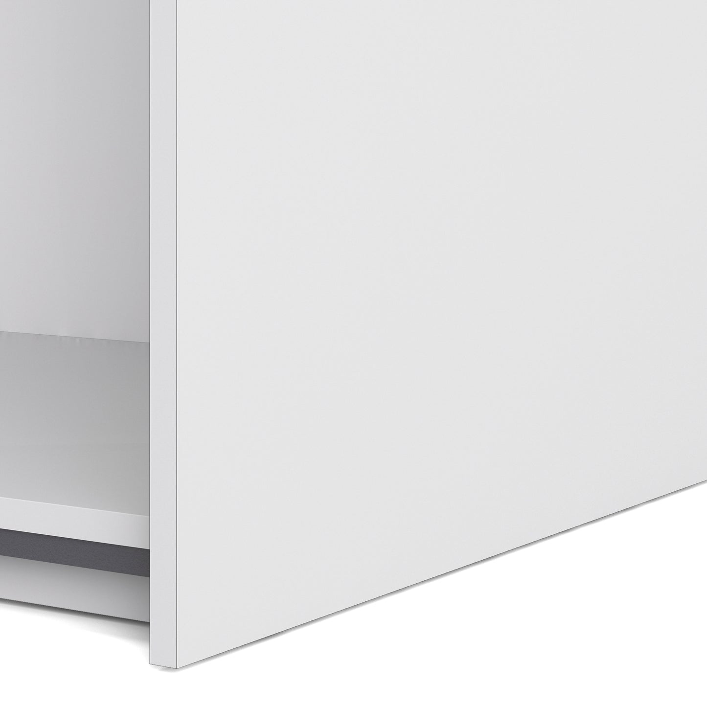 verona sliding wardrobe 180cm in white with white and oak doors with 5 shelves