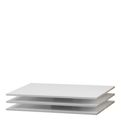 verona sliding wardrobe 180cm in white with white and mirror doors with 5 shelves