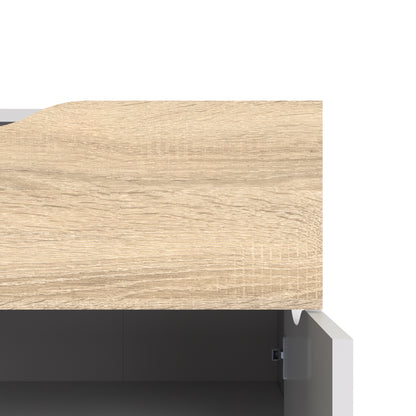 oslo sideboard small 1 drawer 2 doors in white and oak