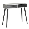 Oslo console table 1 drawer 1 shelf in white and black matt