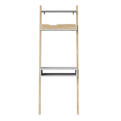 oslo leaning desk in white and oak