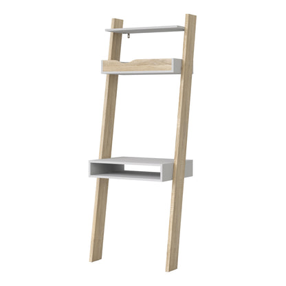 oslo leaning desk in white and oak