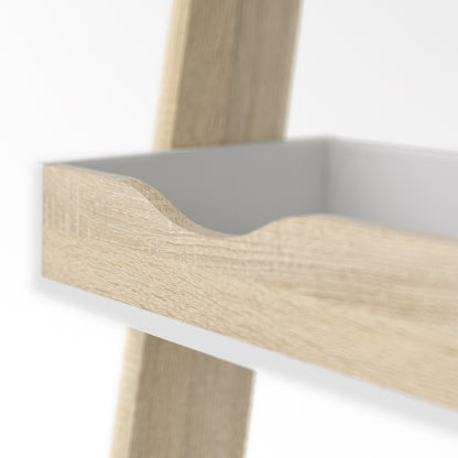 oslo leaning desk in white and oak