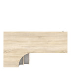 Oslo desk 2 drawer in white and oak