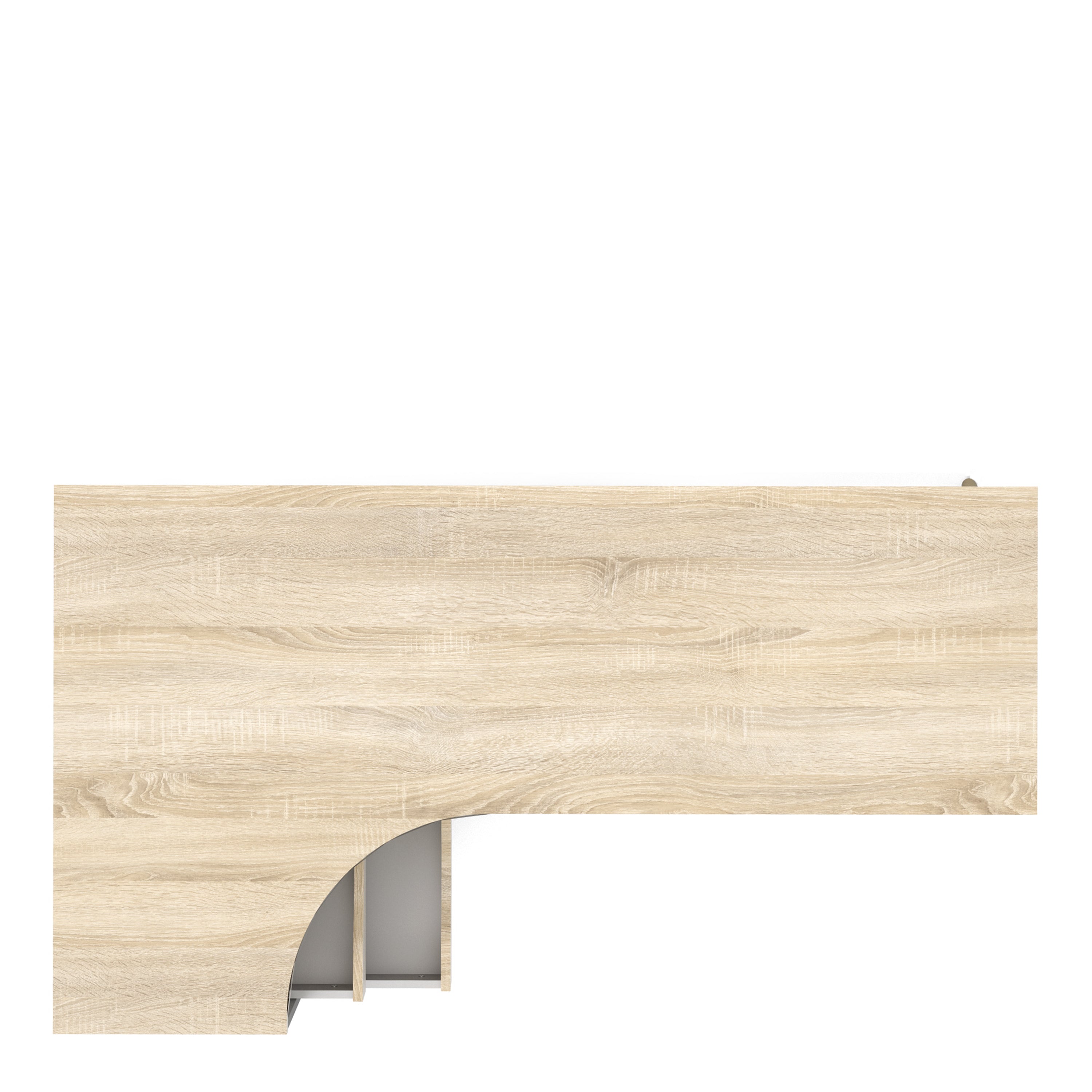 Oslo desk 2 drawer in white and oak