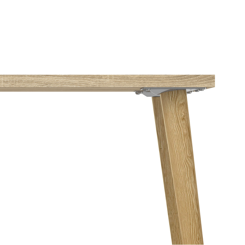 Oslo desk 2 drawer in white and oak