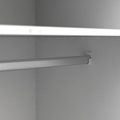 oslo wardrobe 3 doors 3 drawers in white and oak