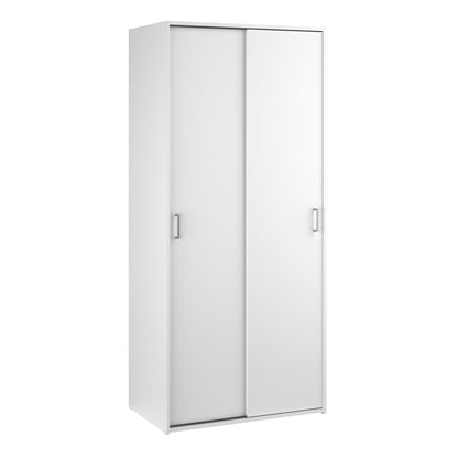 Space wardrobe with 2 sliding doors - White