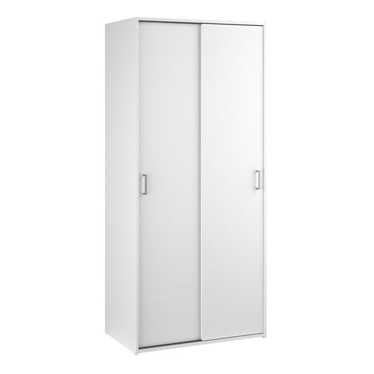 Space wardrobe with 2 sliding doors - White