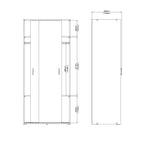 Space wardrobe with 2 sliding doors - White
