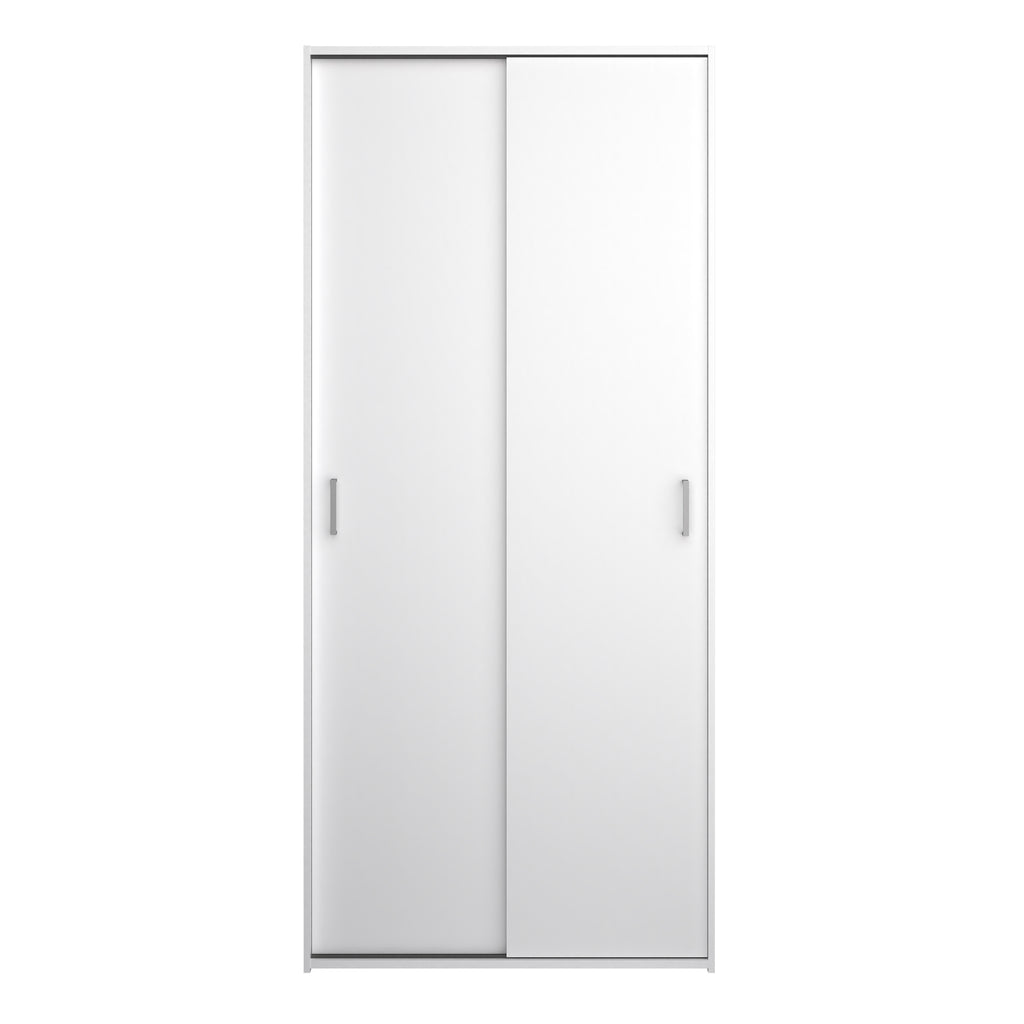 Space wardrobe with 2 sliding doors - White