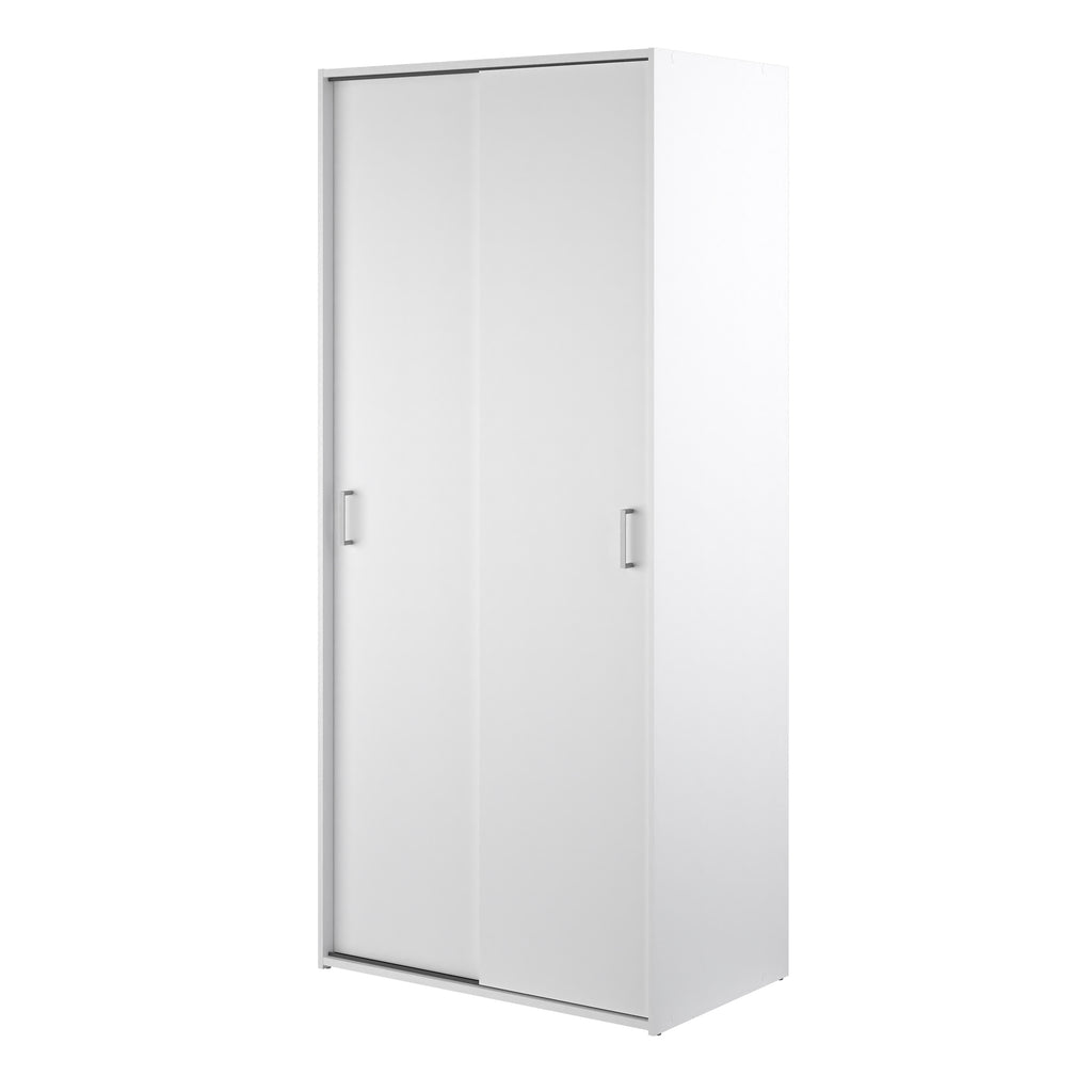 Space wardrobe with 2 sliding doors - White