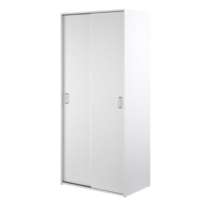 Space wardrobe with 2 sliding doors - White