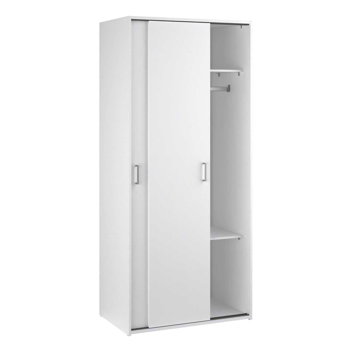Space wardrobe with 2 sliding doors - White