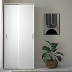 Space wardrobe with 2 sliding doors - White