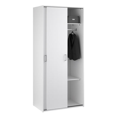 Space wardrobe with 2 sliding doors - White