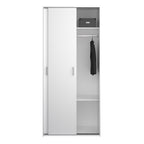 Space wardrobe with 2 sliding doors - White
