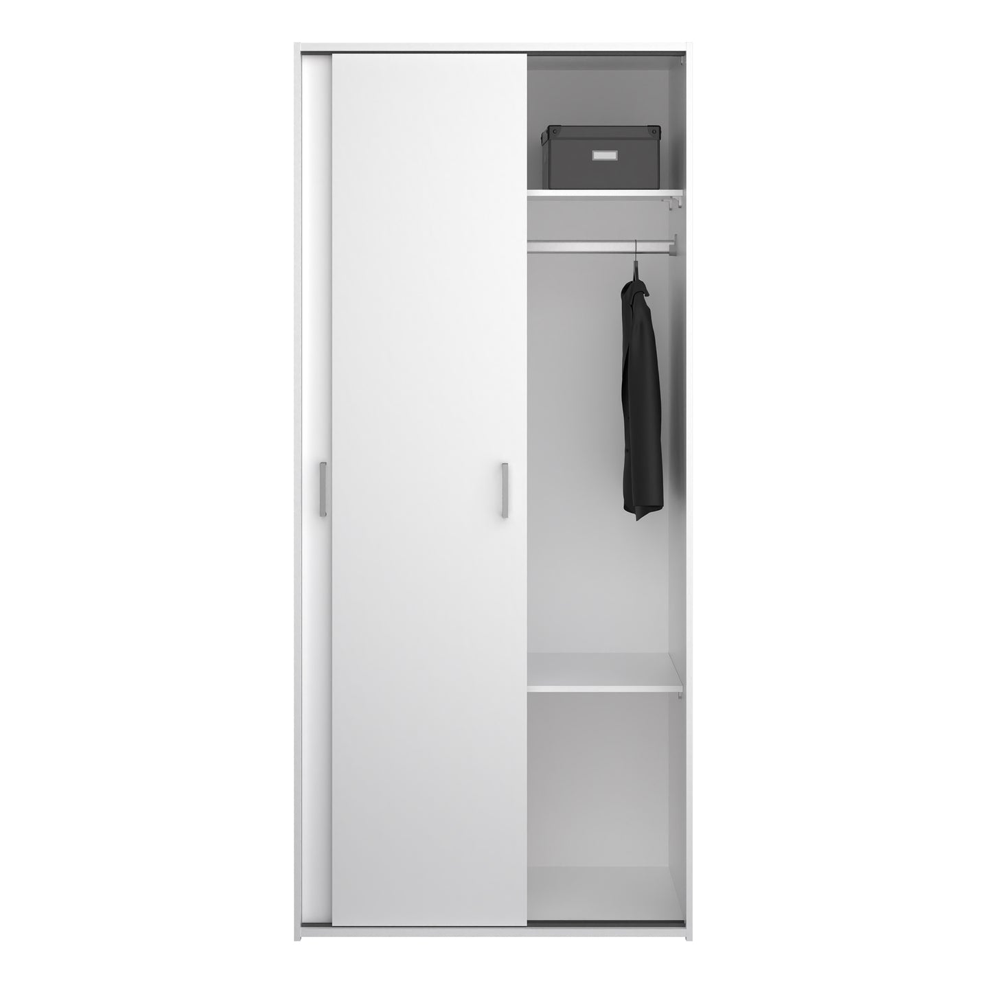 Space wardrobe with 2 sliding doors - White