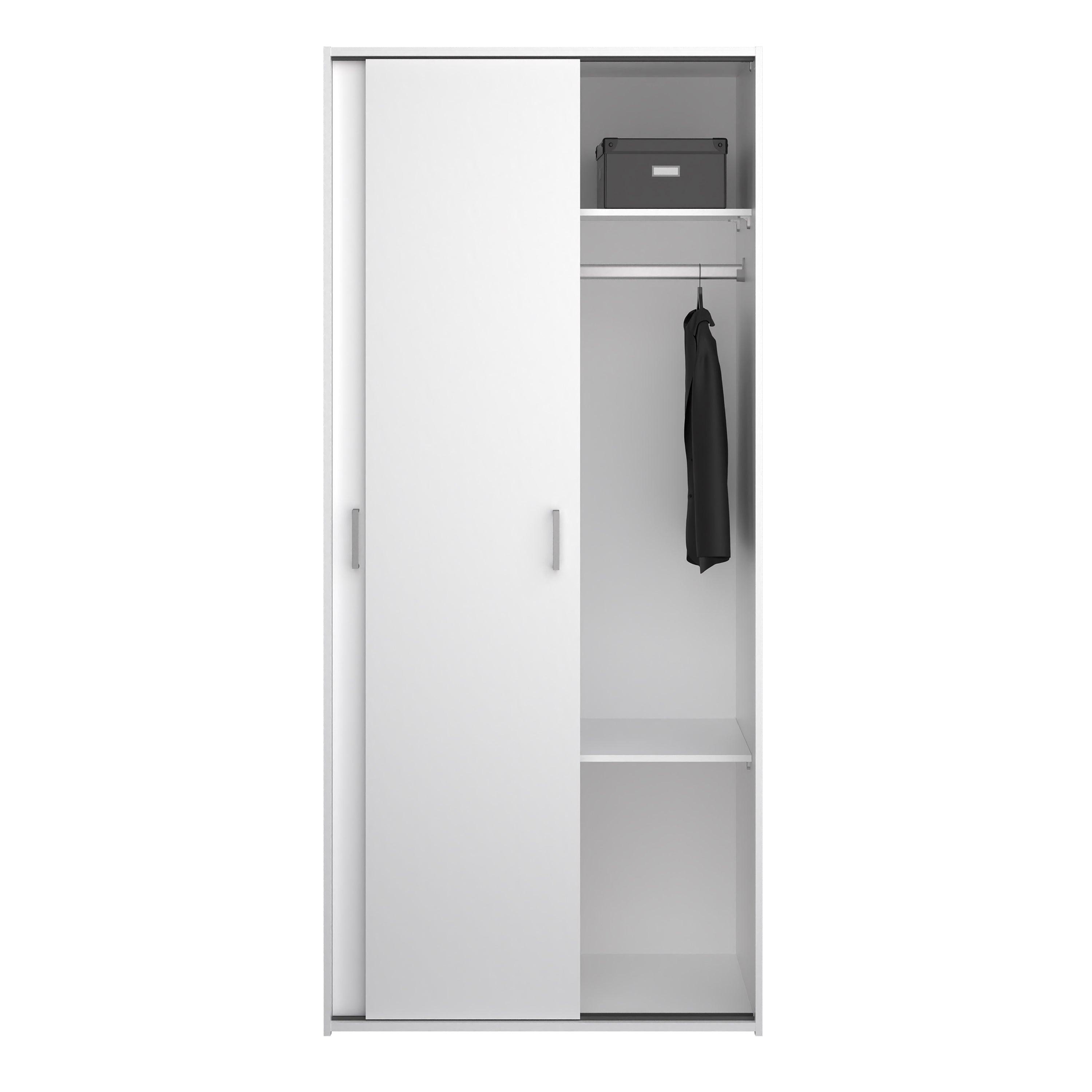 Space wardrobe with 2 sliding doors - White