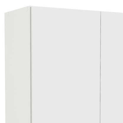 space wardrobe with 2 doors + 1 drawer in white 1750