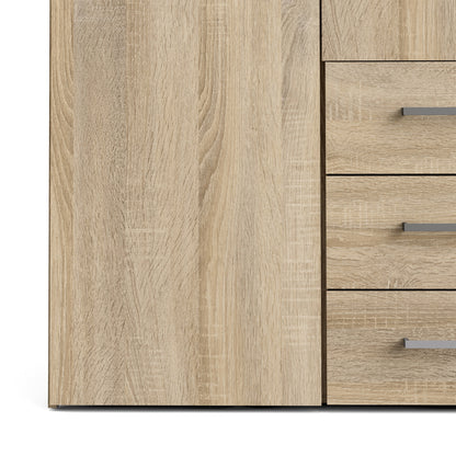 space wardrobe 4 doors 3 drawers in oak 2000