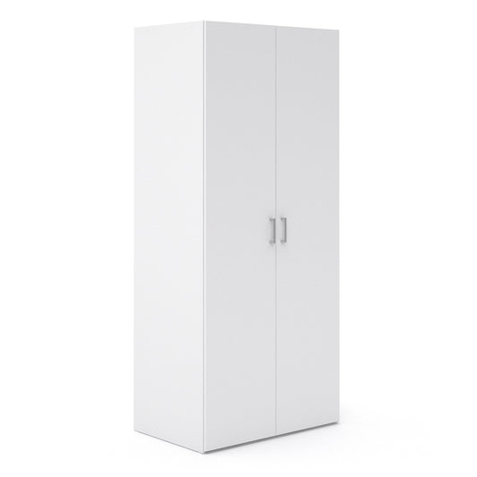 space wardrobe 2 doors white 1750