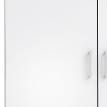 space wardrobe 2 doors white 1750