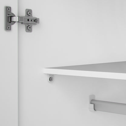 space wardrobe 2 doors white 1750