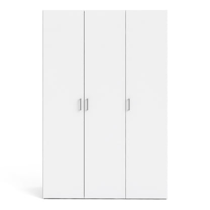 space wardrobe 3 doors white 1750