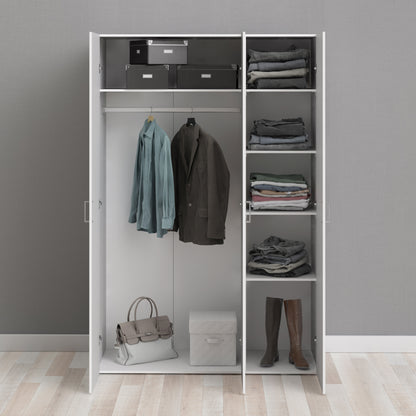 space wardrobe 3 doors white 1750