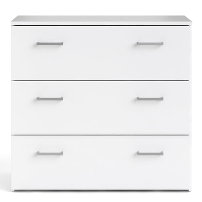 space chest of 3 drawers in white