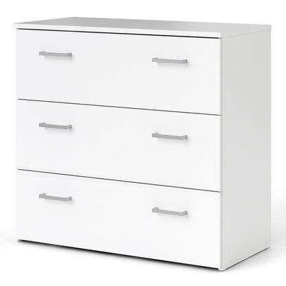 space chest of 3 drawers in white