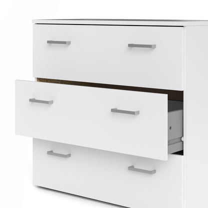 space chest of 3 drawers in white