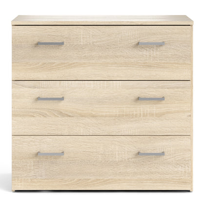 space chest of 3 drawers in oak