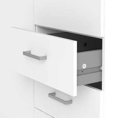space wardrobe 2 doors 3 drawers in white 2000