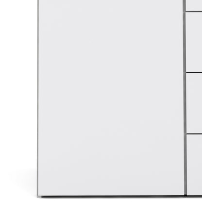 space wardrobe 2 doors 3 drawers white 1750