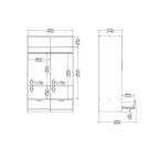 Line Wardrobe with 2 Sliding Doors 2 Drawers in Jackson Hickory Oak