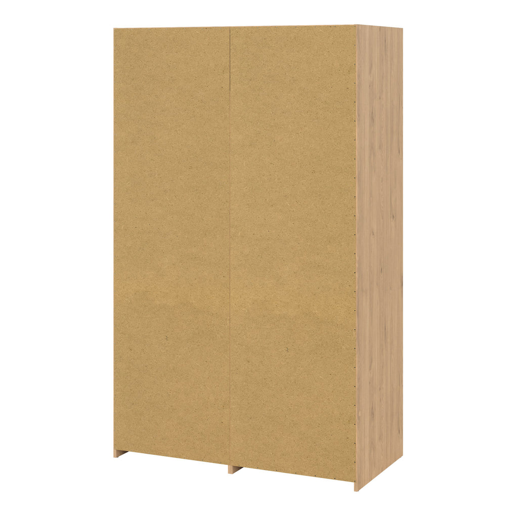 Line Wardrobe with 2 Sliding Doors 2 Drawers in Jackson Hickory Oak