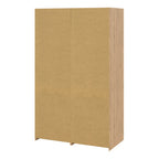 Line Wardrobe with 2 Sliding Doors 2 Drawers in Jackson Hickory Oak