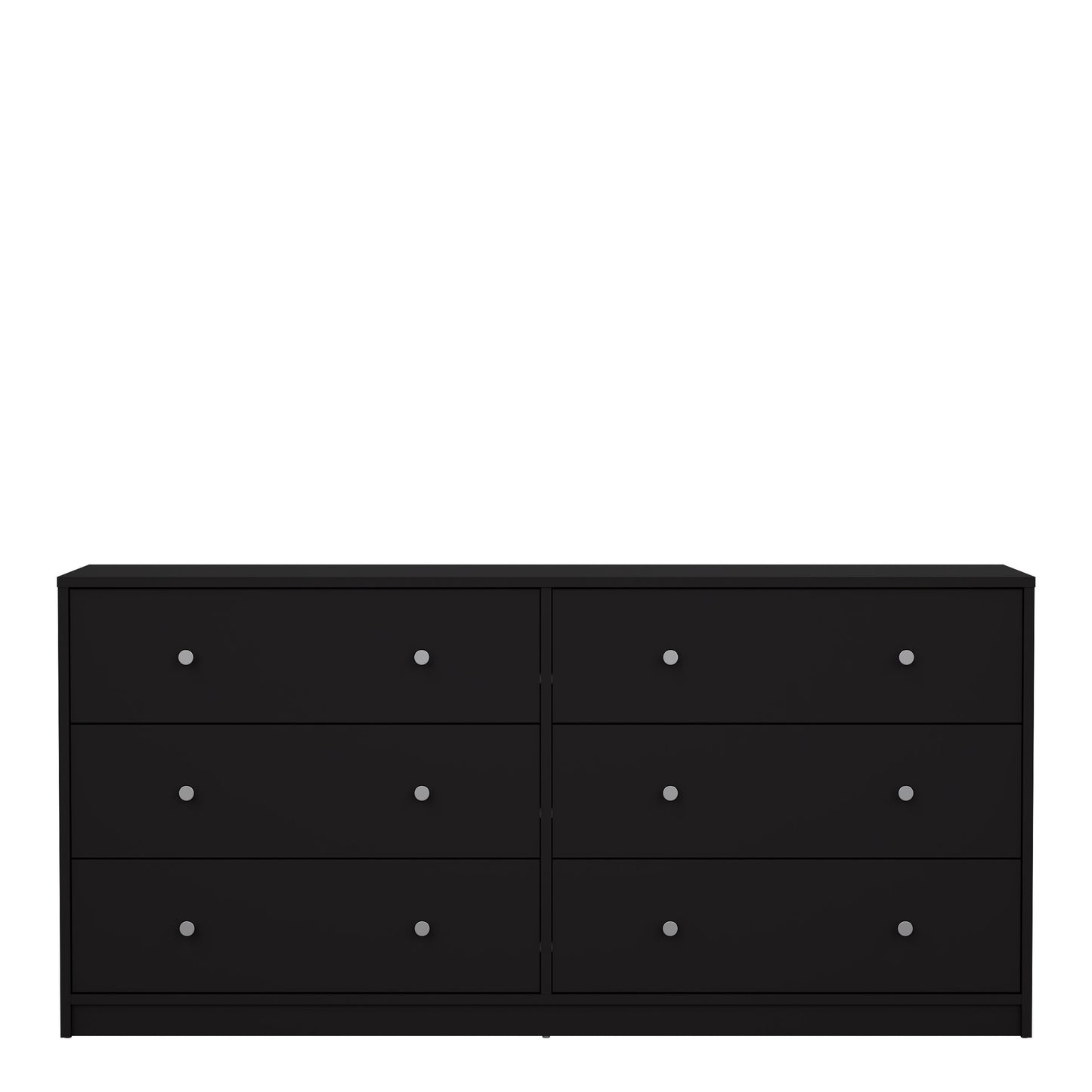 may chest of 6 drawers (3+3) in black