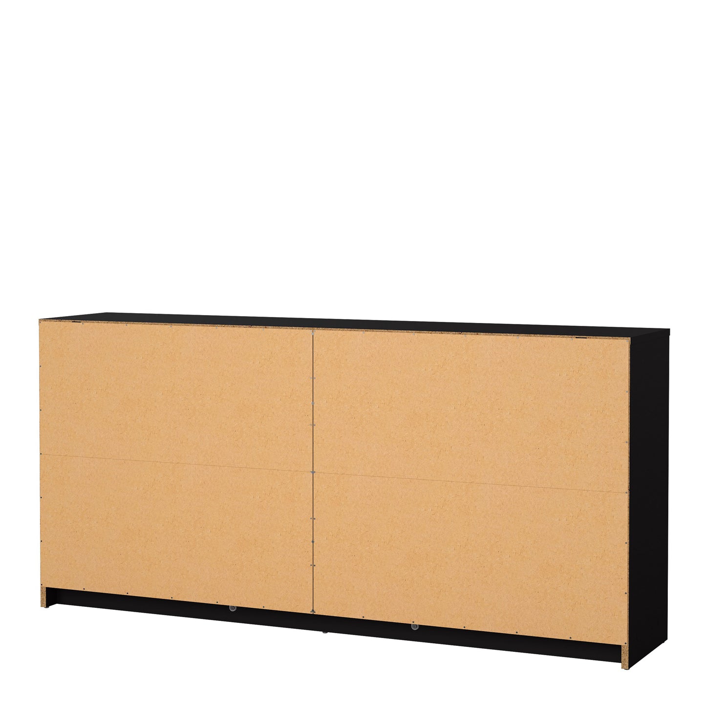 may chest of 6 drawers (3+3) in black